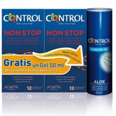 Control Preservativo Non Stop 12uds Duplo+ Control Lubricante Aloe 50ml